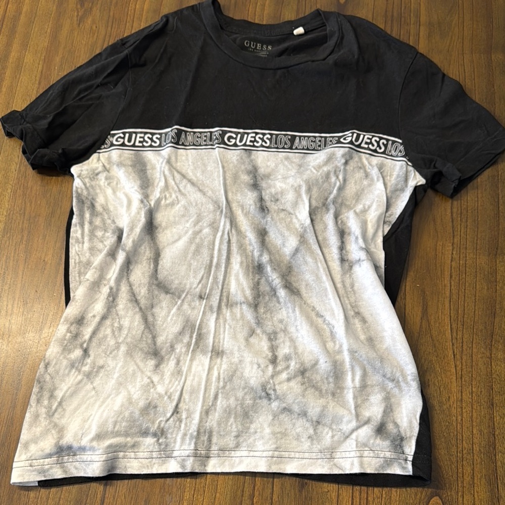 GUESS Black and Gray Men's Shirt